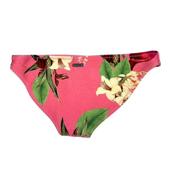TRIANGL Bikini Bottoms Tropical Print Neoprene Pink Green Swimsuit Women's Small - Picture 2 of 8